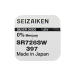 Батарейка SEIZAIKEN 397 (SR726SW) Silver Oxide 1.55V (10/100)
