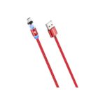 Дата-кабель Smart USB 3.0A для micro USB Magnetic More choice K61Sm нейлон 1м (Red)