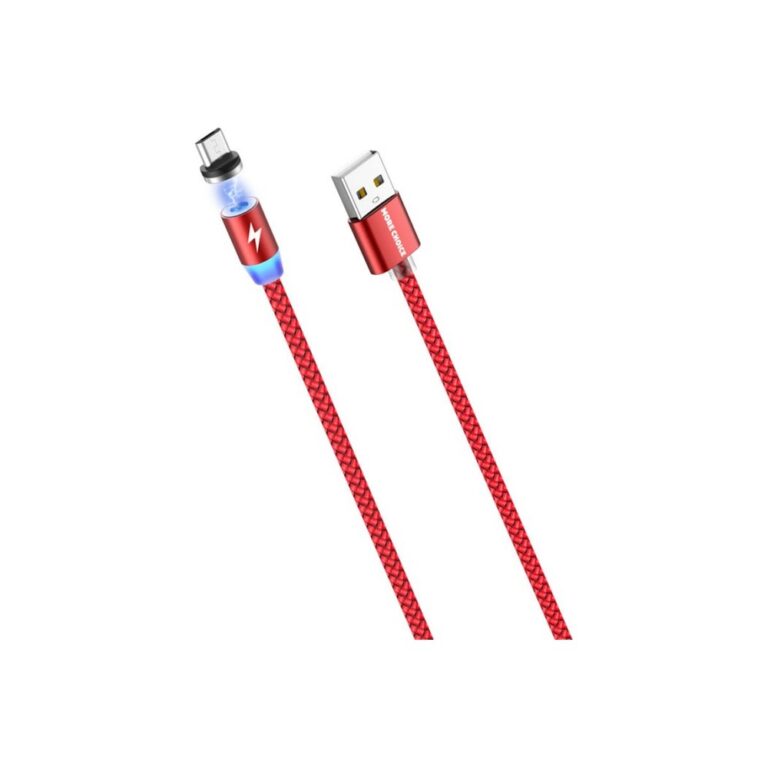 Дата-кабель Smart USB 3.0A для micro USB Magnetic More choice K61Sm нейлон 1м (Red)