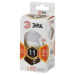 Лампочка светодиодная ЭРА STD LED P45-11W-827-E27 E27 / Е27 11Вт шар теплый белый свет