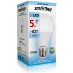 Светодиодная (LED) Лампа Smartbuy-A60-05W/4000/E27