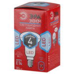 Лампочка светодиодная ЭРА RED LINE ECO LED R39-4W-840-E14 Е14 / Е14 4Вт рефлектор нейтральный белый свет