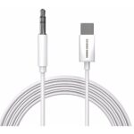 Аудиокабель AUX 3.5mm Type-C 1м More choice UK22a (White)