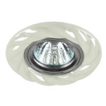 Светильник DK4 CH/WH ЭРА декор керамика "косичка" MR16, 12/220 V, хром/белый (50)