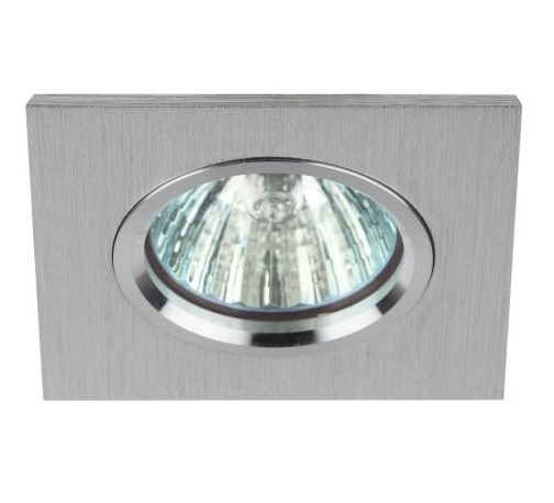 KL57 SL Светильник ЭРА литой  "алюминевый " MR16,12V/220V, 50W  серебро (100/1400)