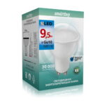 Светодиодная (LED) Лампа Smartbuy-Gu10-9_5W/6000 (SBL-GU10-9_5-60K)/100