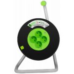 Удлинитель силовой ЭРА GREEN LINE KAT-3x1.5-50m, на катушке, пластик, 4 розетки с зазем., 50м
