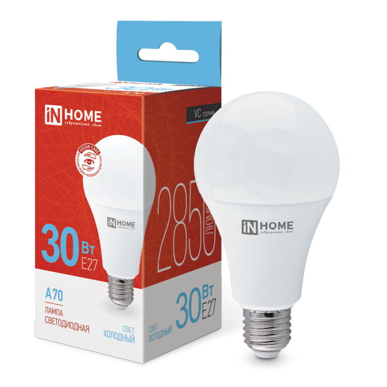 Лампа светодиодная LED-A70-VC 30Вт 230В Е27 6500К 2850Лм IN HOME
