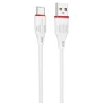 Кабель Borofone BX17 USB (m)-Type-C (m) 1.0м 3.0A ПВХ белый (1/648)