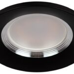 Встраиваемый светильник алюминиевый ЭРА KL107 BK/SL MR16 GU5.3 черный серебро