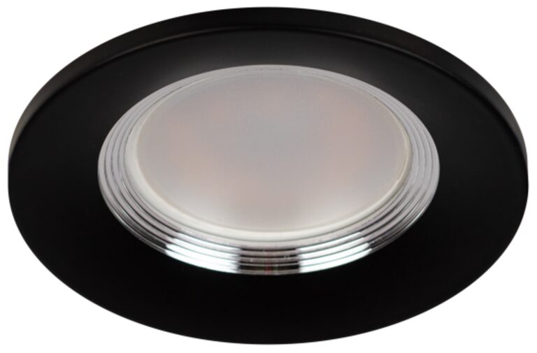 Встраиваемый светильник алюминиевый ЭРА KL107 BK/SL MR16 GU5.3 черный серебро