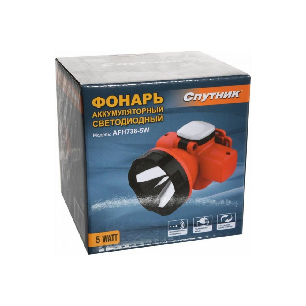 Фонарь аккумуляторный светодиодный AFH738-5W, Спутник Фонарь аккумуляторный светодиодный AFH738-5W, Спутник