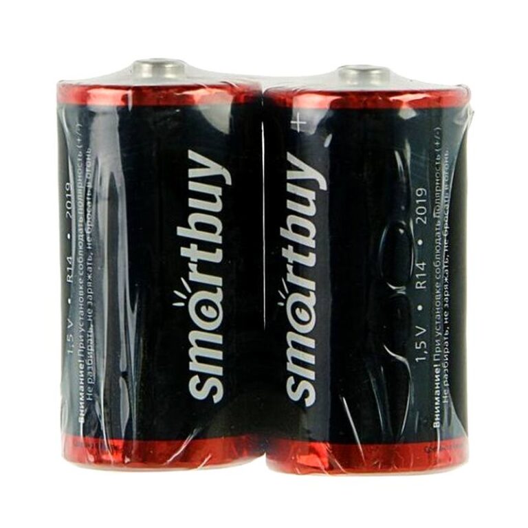 Батарейка солевая Smartbuy R14/2S (24/288)  (SBBZ-C02S)