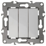 12-1107-01 ЭРА Выключатель тройной, 10АХ-250В, IP20, Эра12, белый (10/100/3200)