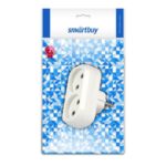 Разветвитель Smartbuy, 2 гнезда без заземления плоский 10А 250B (SBE-10-A02-2)