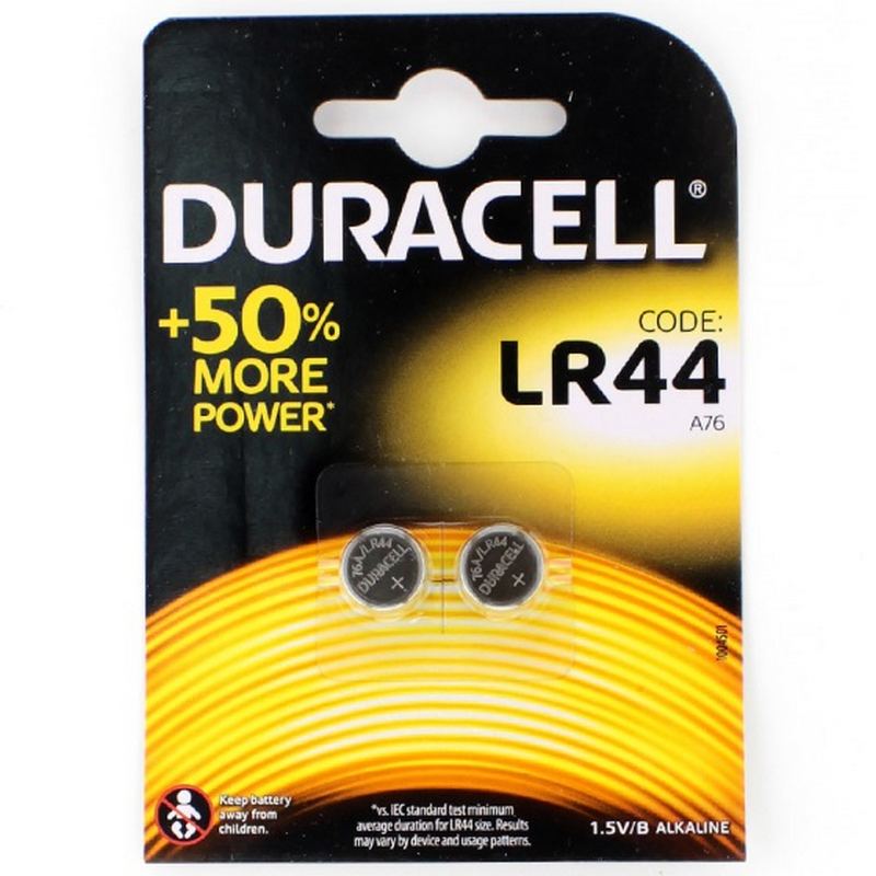 Элемент питания DURACELL LR44 BL2 (20/200) Элемент питания DURACELL LR44 BL2 (20/200)