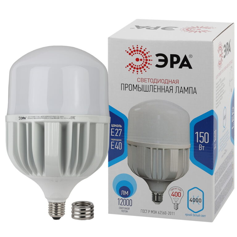 Лампа светодиодная ЭРА STD LED POWER T160-150W-4000-E27/E40 Е27 / Е40 150Вт колокол нейтральный белый свет