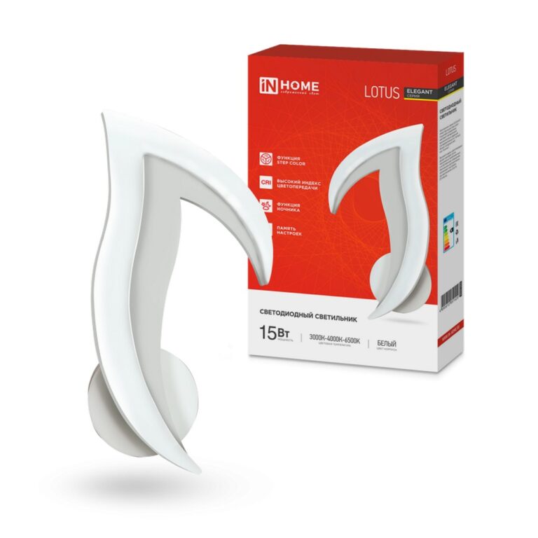 Светильник светодиодный ELEGANT LOTUS 15Вт 230В 3000-6500K 1200Лм STEP COLOR белый IN HOME
