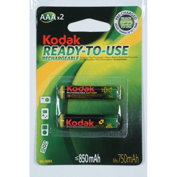 Аккумуляторы NiMH (никель-металлгидридные) Kodak HR03-2BL 850mАh [K3AHRP-2/850mАh] (20/240/20160)