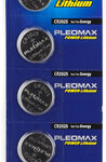 Батарейки Pleomax CR2025-5BL Lithium (100/2000/66000)