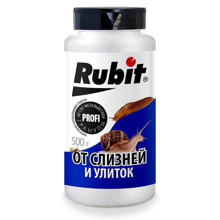 Средство от улиток и слизней 500г (слизнякофф) БАНКА с крышкой-сито Рубит (12)