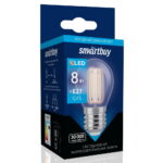 Светодиодная (LED)FIL Лампа Smartbuy-G45-8W/6000/E27 (SBL-G45F-8-60K-E27)
