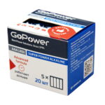Батарейка GoPower LR03 AAA BOX20 Shrink 4 Alkaline 1.5V (4/20/640)