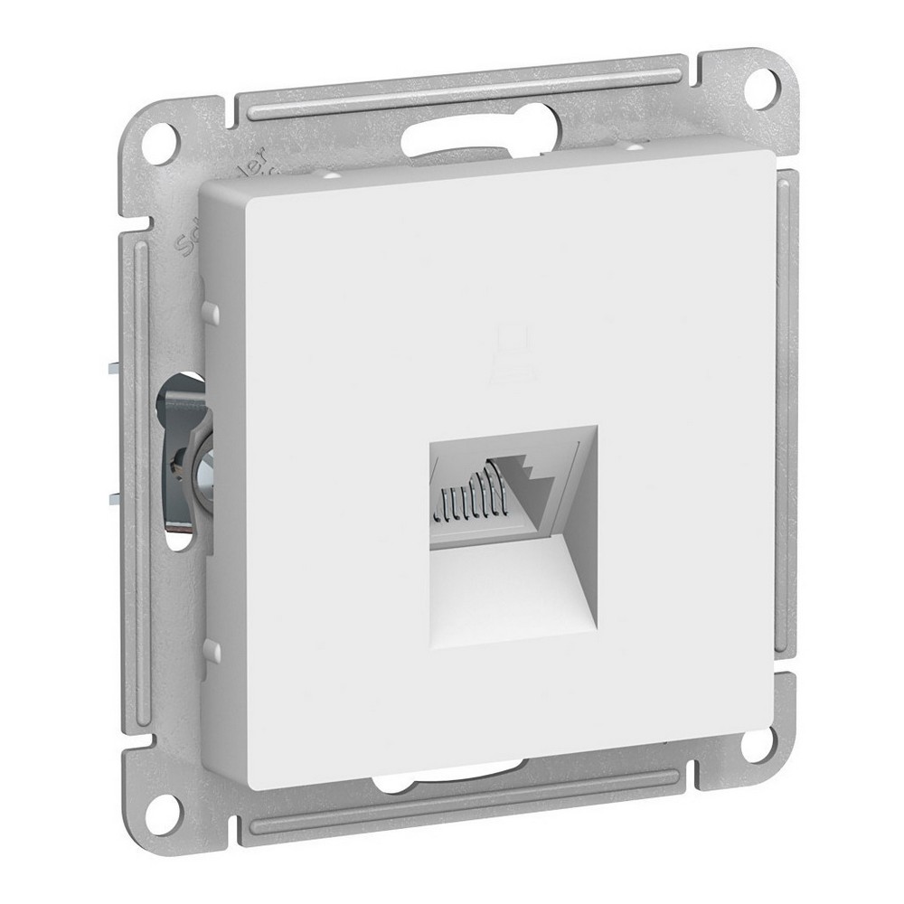 Розетка 1-м RG45 компьютерная ATLAS DESIGN БЕЛ. механизм ATN000183 Розетка 1-м RG45 компьютерная ATLAS DESIGN БЕЛ. механизм ATN000183