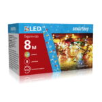 LED Гирлянда Smartbuy с контроллером, RGB, 8м, 120 диодов, IP20, прозрачный провод (SB-RGB-8m)
