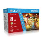 LED Гирлянда Smartbuy с контроллером, RGB, 8м, 120 диодов, IP44, прозрачный провод (SB-RGBIP44-8m)
