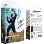Дата-кабель Smart USB 3.0A для Type-C Magnetic More choice K61Sa нейлон 1м (Silver)