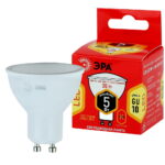 Лампочка светодиодная ЭРА RED LINE LED MR16-5W-827-GU10 R GU10 5 Вт софит теплый белый свет
