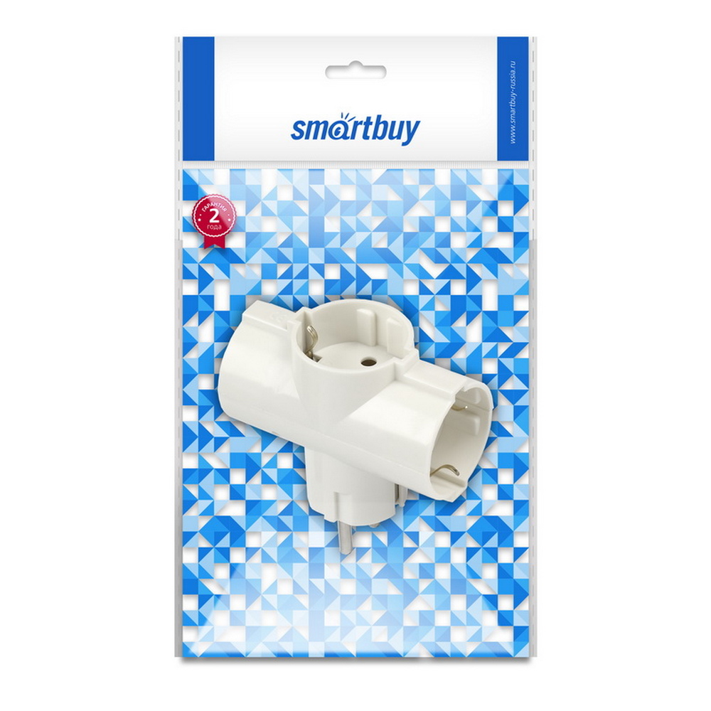 Разветвитель Smartbuy, 3 гнезда с заземлением круглый 16А 250B (SBE-16-A03-3z) Разветвитель Smartbuy, 3 гнезда с заземлением круглый 16А 250B (SBE-16-A03-3z)