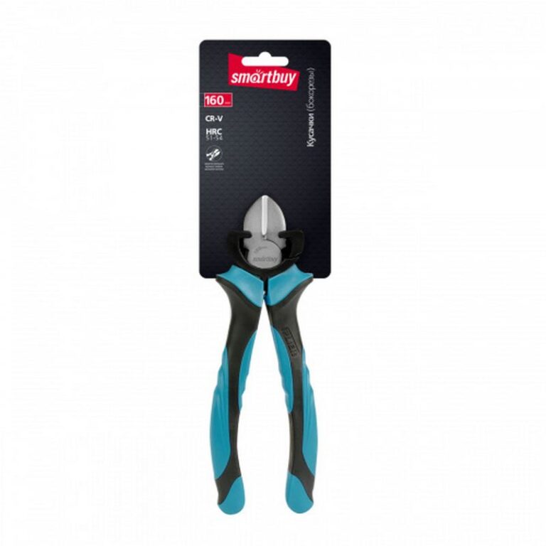 Кусачки (бокорезы) 160мм, 2х-комп. рукоятка, СR-V сталь, HRC>51, Smartbuy Tools