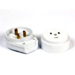 Разъем Smartbuy, для плиты 32А 250В 2P+PE (ОУ) пластиковый белый (SBE-IS1-250-P)