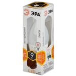 Лампочка светодиодная ЭРА STD LED BXS-9W-827-E14 E14 / Е14 9Вт свеча на ветру теплый белый свет