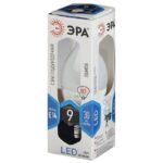 Лампочка светодиодная ЭРА STD LED BXS-9W-840-E14 E14 / Е14 9Вт свеча на ветру нейтральный белый свет