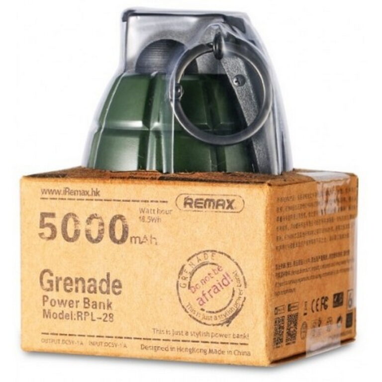 Внешний аккумулятор REMAX Grenade Series Powerbank 5000mah RPL-28 Зеленый