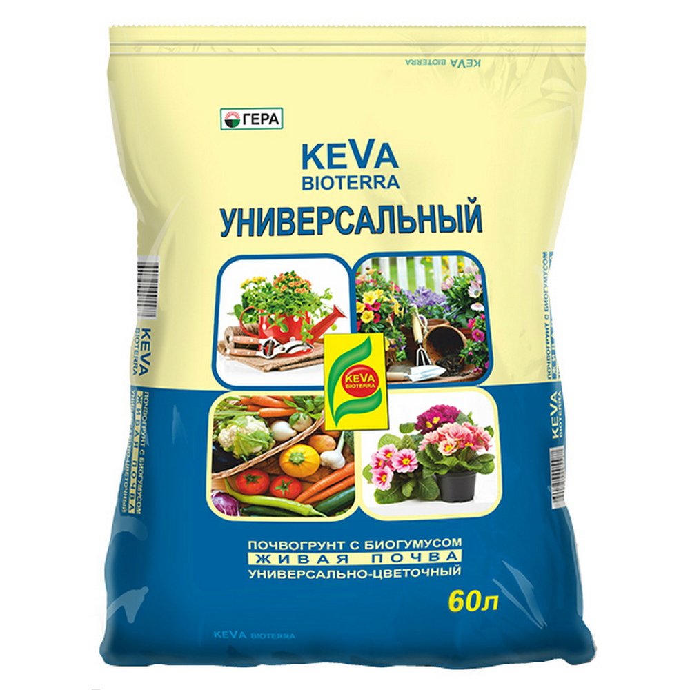 Почвогрунт KEVA BIOTERRA Универсальный 60л Почвогрунт KEVA BIOTERRA Универсальный 60л
