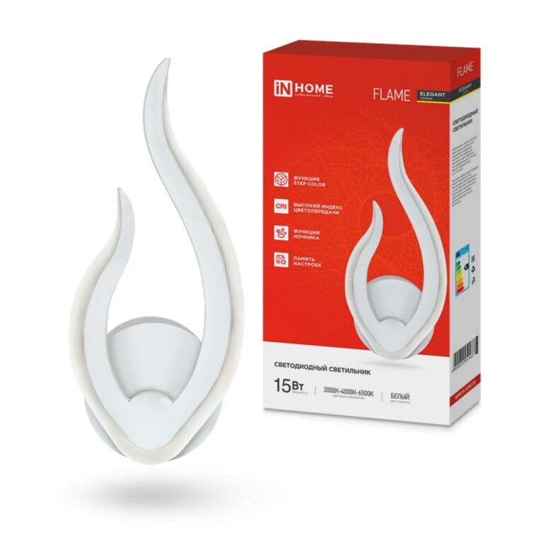 Светильник светодиодный ELEGANT FLAME 15Вт 230В 3000-6500K 1200Лм STEP COLOR белый IN HOME