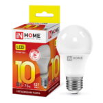 Лампа светодиодная LED-A60-VC 10Вт 230В Е27 3000К 900Лм IN HOME