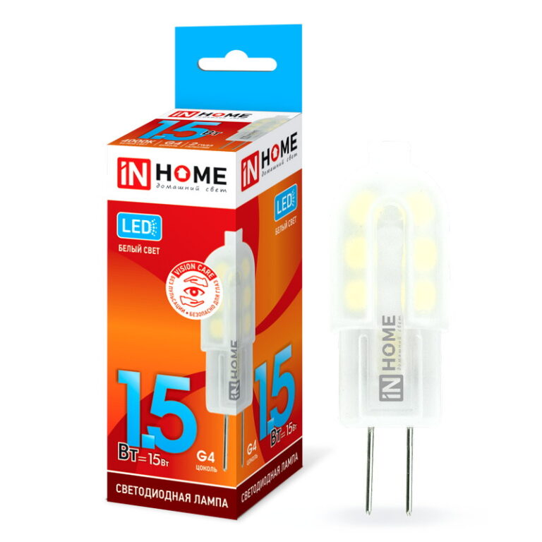 Лампа светодиодная LED-JC-VC 1.5Вт 12В G4 4000К 135Лм IN HOME