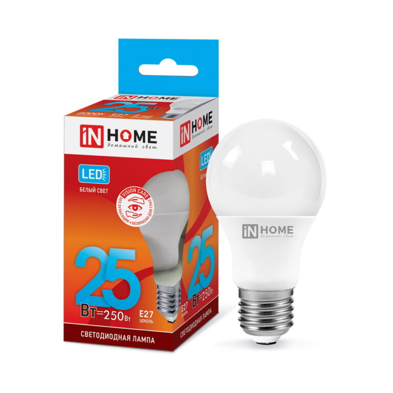 Лампа светодиодная LED-A65-VC 25Вт 230В Е27 4000К 2380Лм IN HOME