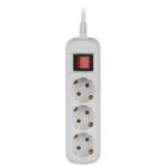 Удлинитель электрический ЭРА UDL-10-350-ES Greenline 3 розетки с заземлением с выключателем 5м ПВС 3x0.75мм2