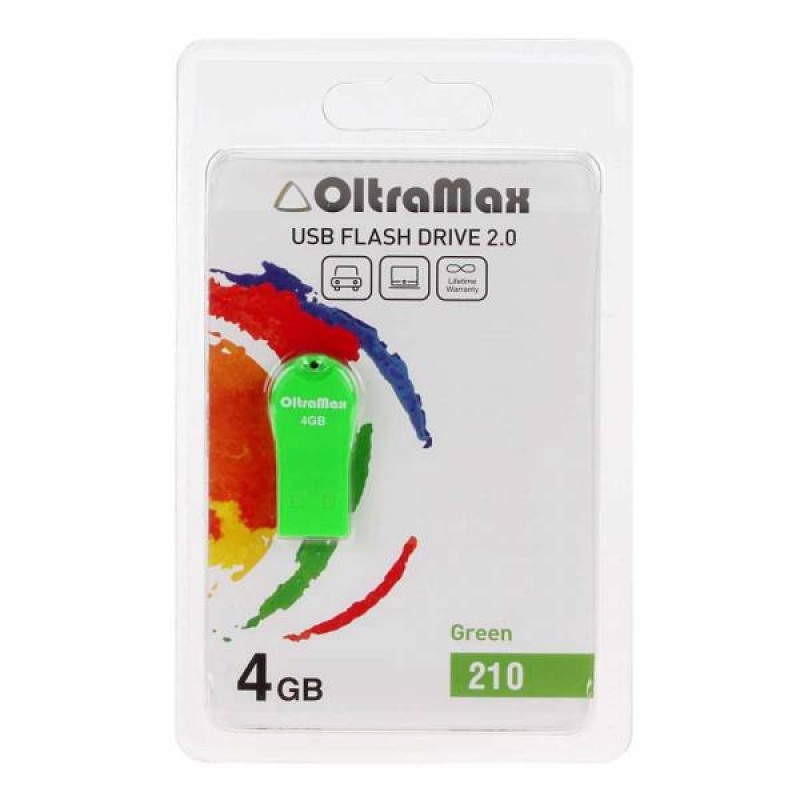 Флеш-накопитель USB 4GB OltraMax 210 зелёный Флеш-накопитель USB 4GB OltraMax 210 зелёный