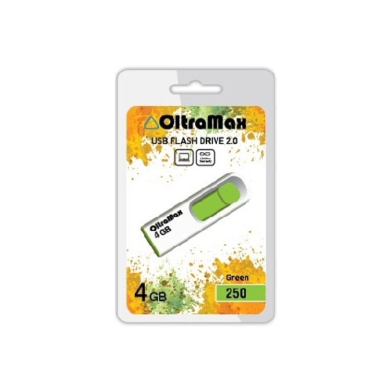 Флеш-накопитель USB  4GB  OltraMax  250  зелёный