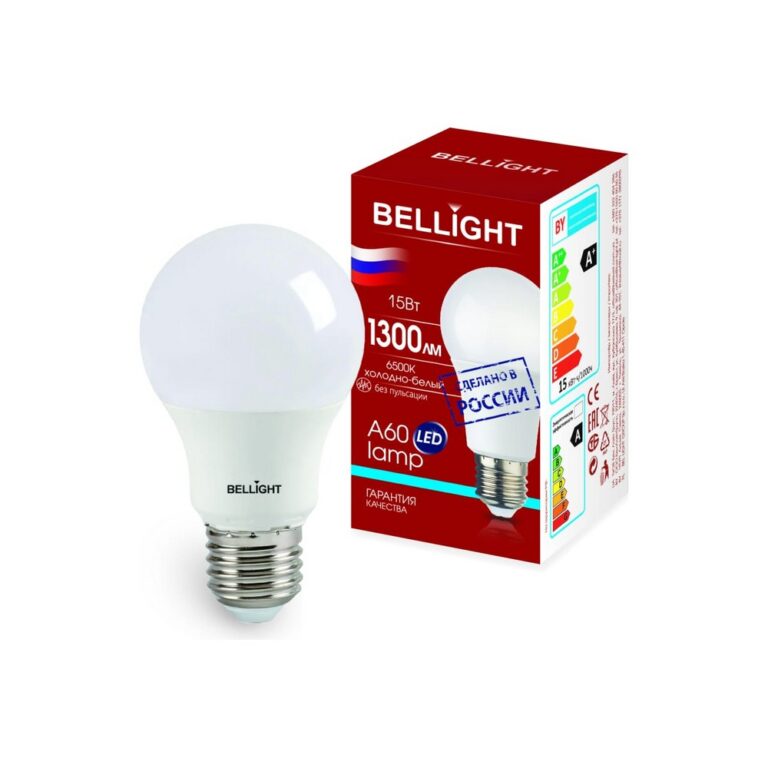 Лампа светодиодная LED A60 220V/15W/E27 1300Lm 6500К