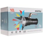 Аккумуляторный светодиодный фонарь CREE T6 10W, металлический с ручкой, аккумулятором 2x18650, IP54