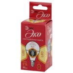 Лампочка светодиодная ЭРА RED LINE ECO LED P45-8W-827-E14 E14 / Е14 8Вт шар теплый белый свет