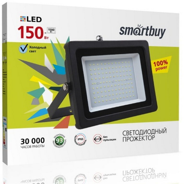 Светодиодный (LED) прожектор FL SMD Smartbuy-150W/6500K/IP65 (SBL-FLSMD-150-65K)